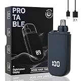 Yunmiss Portable Nose and Ear Trimmer Clipper for Men Women,2026 Professional LED Dsiplay Nose Hair Trimmer with Powerful Motor and Dual-Edge Blades for Smoother Cutting Mini Travel Size