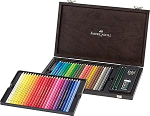 Faber-Castell Polychromos 48er-Set Buntstifte Holzkoffer