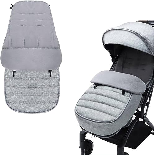 Pushchair Footmuff,Baby Stroller Cosy Toes Liner Buggy Padded,Universal Baby Sleeping Bag Footmuff,Windproof Warm Thick Cotton Pad Fitting for Pushchairs Strollers Prams Buggy (Grey)