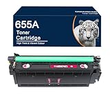 OGOUGUAN Cartouche de Toner Compatible 655A Remplacement pour HP Color Laserjet Enterprise M652, M653, Laserjet Enterprise Flow MFP M681, MFP M682 (1, Magenta, CF453A)