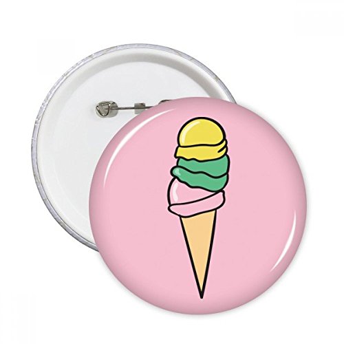 Broches rondes Jaune Vert Rose pour vêtement et customisation sac à dos en tissu