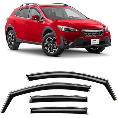 Voron Glass in-Channel Extra Durable Rain Guards for Subaru XV Crosstrek 2018-2023/Subaru Impreza 2017-2023 Hatchback, Window Deflectors, Vent Window Visors, 4 Pieces - 200477 Cover