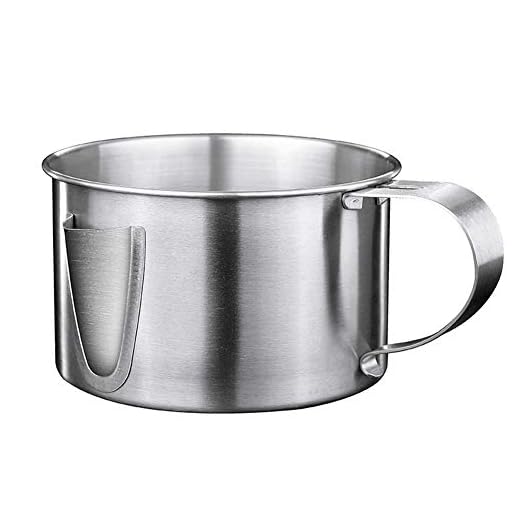 Fettseparatörskål, oljesoppa fettsil kanna, multifunktion 304 rostfritt stål oljefilter med handtag, perfekt för att gå ner i vikt människor gravida kvinnor