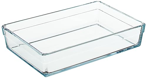 Pasabahce Borcam Premium Tablett rechteckig, 20 cm x 29 cm, Transparent, 2.5 Liter