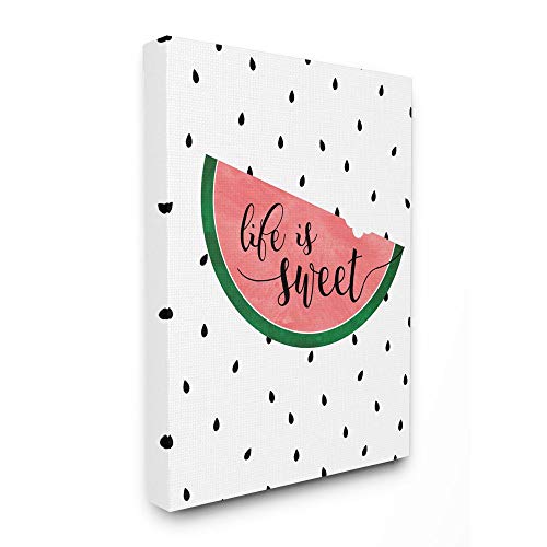 Stupell Industries Life Is Sweet Watermelon Canvas Wall Art, 16 x 20, Multi-Color