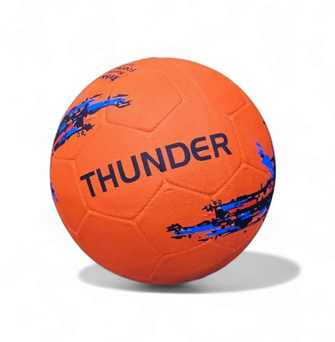 Image of BOLT Thunder Football | Rubberized Moulded | Suitable for Hard Ground Without Grass | Training Ball | Soccer Ball | for Men /Women | Football Size - 5 (RED)