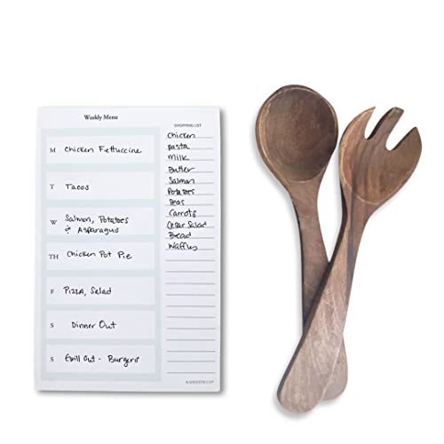 Agenda semanal e bloco de notas de lista de compras - planejamento de refeições rápido e fácil para