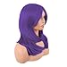 MapofBeauty 20 Inch/50 cm Long Layered With Bangs Straight Synthetic fiber Shoulder Length Hair for Daily Use or Party Wig (Edo Purple)
