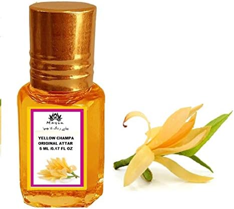 Mayin Attar Yellow Champa Perfume for Men and Women, 5 ml