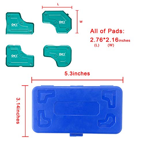 ORXPLUS Tools 4 Pieces Caulking Tool Kit Silicone Sealant Finishing Tool for Silicone Sealant Grout Finishing Sealing, Green