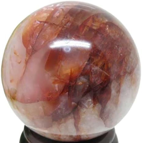 創月】赤水晶☆丸玉☆約950g☆レッドクォーツ☆生命の源☆ハイ