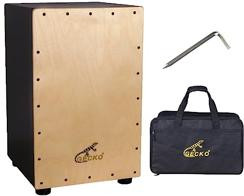 Gecko Cajon,Cajon Box Drum Percussion Instrument Birch Wood With Internal Guitar Strings Compact Size Portable Cajon #TOP5