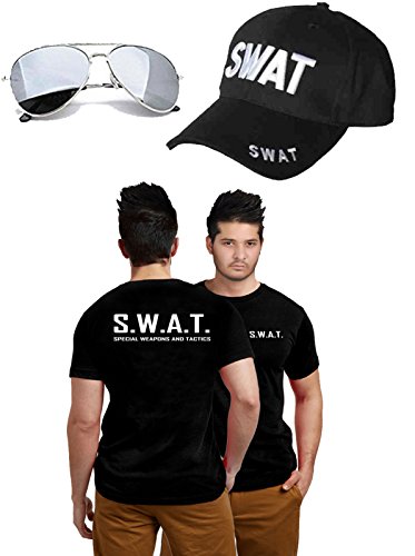 Tenue militaire FBI homme pour trouver un costume original et confortable avec t-shirt police