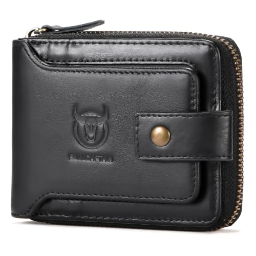 BULLCAPTAIN Genuine Leather Wallet for Men QB-231 (Black)