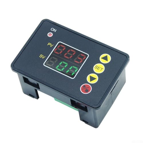 Digital Timer Relay Module T2310, DC 12V/24V AC 220V Countdown Switch for Appliances, Precise Time Delay Control with Power Supply, Black(24V)