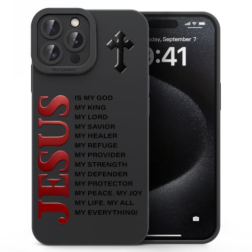 CASBST for iPhone 15 Pro Max Christian Phone Case, Bold Scripture Design