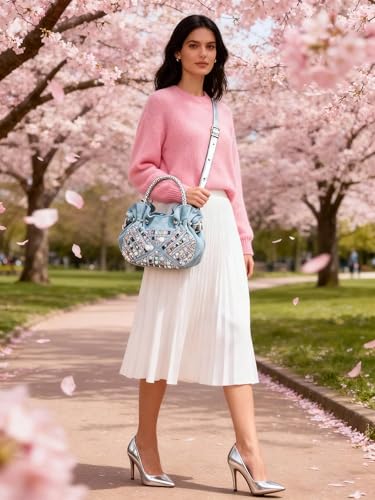 Bolso Tote Denim, bolsa suave para mujer viaje miniatura 6