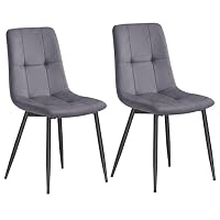 VASAGLE Velvet Dining Chairs, Upholstered Kitchen Chairs, Set of 2