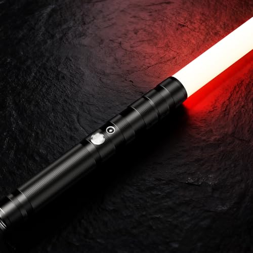 LumenVela Sabre Laser, 2 en 1 Sabre Laser Enfants, USB Rechargeable RGB 16 Couleurs Lightsaber Sons Simulés de Combats Cadeaux pour Garçons, Fête...