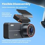Dash Cam Front and Rear 2.5K QHD, 3.39" Dash Camera for Cars with 64GB Card, 160° and 160° Wide Angle, G-Sensor, 24H, Front Rear Car Camera,Support 256 GB Max