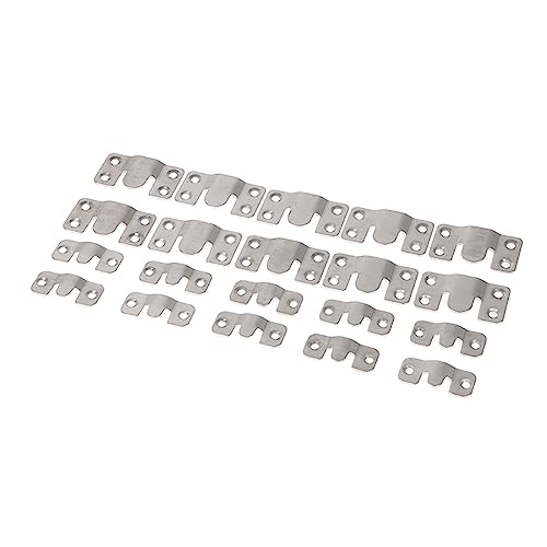 Image of Flush Mount Bracket ,Interlock Hanging 5sets /Pack Stainless Steel Hook Buckles Hanger Hanging Connecting Photo Frame Picture Mirror Wall Hang Hardware(Small), Silver