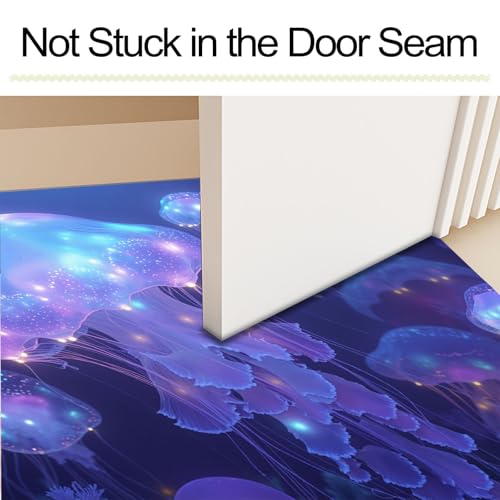 Tapis de couloir design méduses bioluminescentes 60x90cm