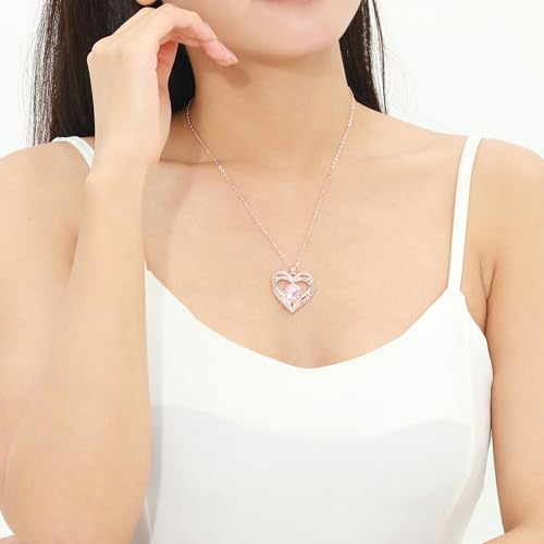 Kruckel October Birthstone Crystal Necklace for Women — view 3
