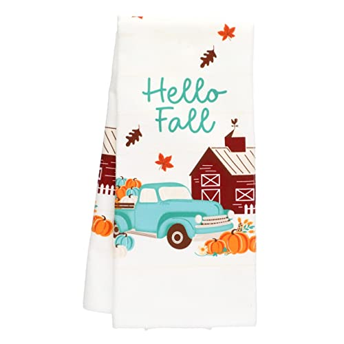 Cgt Sweet Gnome Hello Fall Hand Towels Dish Towels Thanksgiving Harvest Autumn Linens Soft Polyester Microfiber Light Weight Absorbent Quick Drying Kitchen Bathroom Home Decor Gift (Pack Of 2) #TOP2