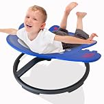 Sensory Spinning Chair for Kids,Autistic Childs Swivel Chair,Sit and Spin Toy,Training Body Coordination,Metal Base Non-Slip Indoor and Outdoor Activity Spins Toys,Ages 3-12 (blue)