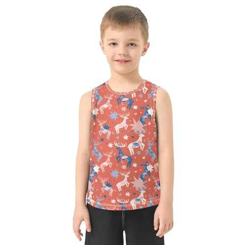 Baby Boys Sleeveless Tank Top Moose Toddler Athletic Vest 3-10T2