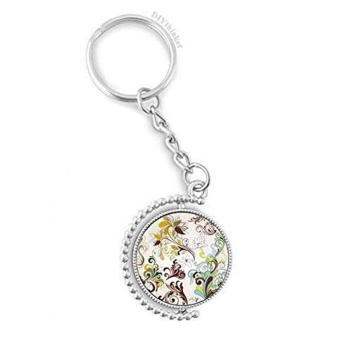 Anillo dominante de grano giratorio con arte de flores para un manejo suave
