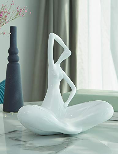 Nenbolec Sculpture Yoga Figurine Statue Lady Abstract Arts Polyresin Gifts 10.2 Inch #TOP1