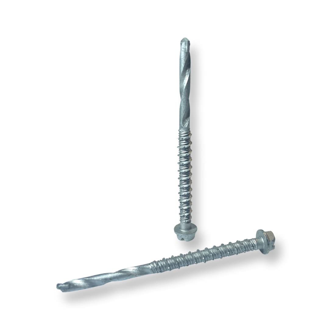 MasTek Self-Drilling Concrete Screws 1/4 x 3 Steel Tungsten Carbide Tip (15PK)