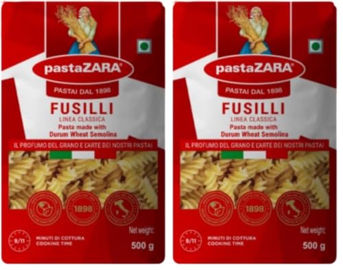 Image of Pasta Zara- Authentic Italian Pasta- Fusilli 500g (Pack of 2)