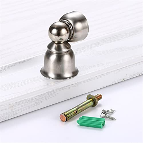 Soportes para puerta de suelo autoadhesivos y topes de acero inoxidable dorados 2