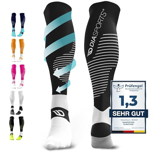 Diasports Kompressionsstrümpfe Herren & Damen - Neue Kompressionssocken mit 3D-Technologie - Stützstrümpfe fürs Laufen - Compression Socks