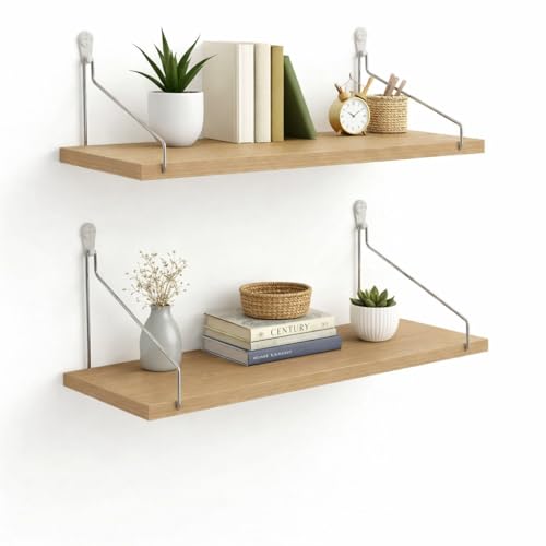 ウォールシェルフ 壁掛け棚 2個セット 幅60cm 木製 ウォールナット 壁面収納 飾り棚 本棚 ラック DIY 収納ラック トイレ 玄関 シンプル おしゃれ