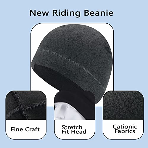 Chowmi Winter Warm Watch Cap Soft Polar Fleece Beanie Hat Thick Windproof Outdoor Skull Cap For Men Women (Dark Grey) #TOP2