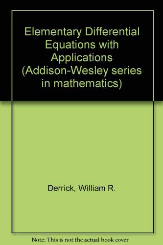 Elementary Differential Equations With Applicat... 020101470X Book Cover