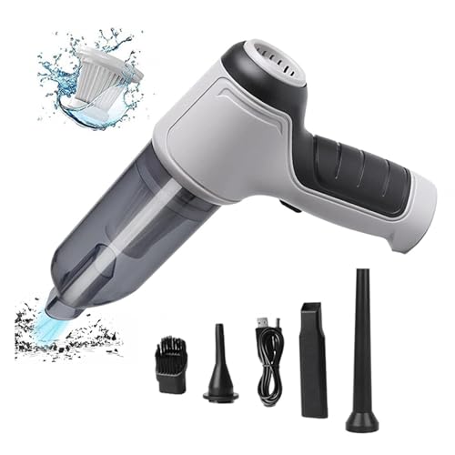 Mini Aspiradora para Auto, Carga InaláMbrica Aspiradora Potente Ligero Y PortáTil Aspirdor, para Coche, Hogar, Oficina.,White