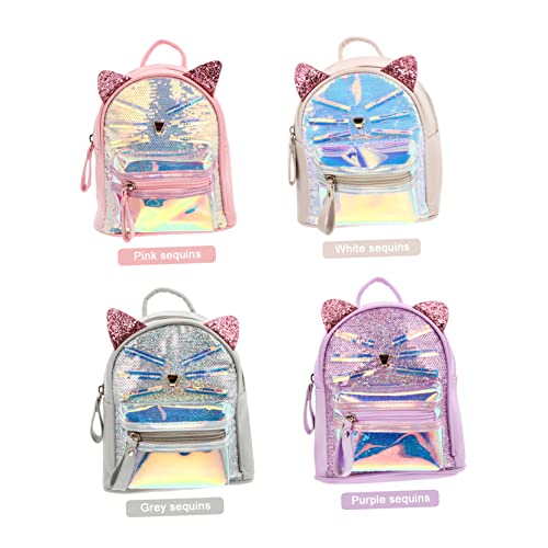 TENDYCOCO 2 peças Mochila de lantejoulas Mochila de desenho animado Mochila de viagem Mochila para m
