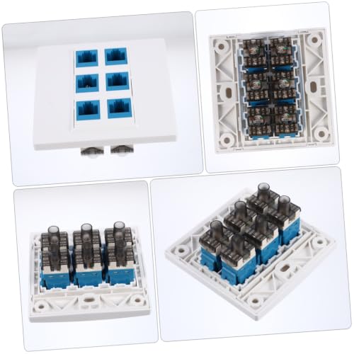 Panel de puertos de cable de red Ethernet Cat6 compatible con Cat5 y Cat7 KOMBIUDA 7