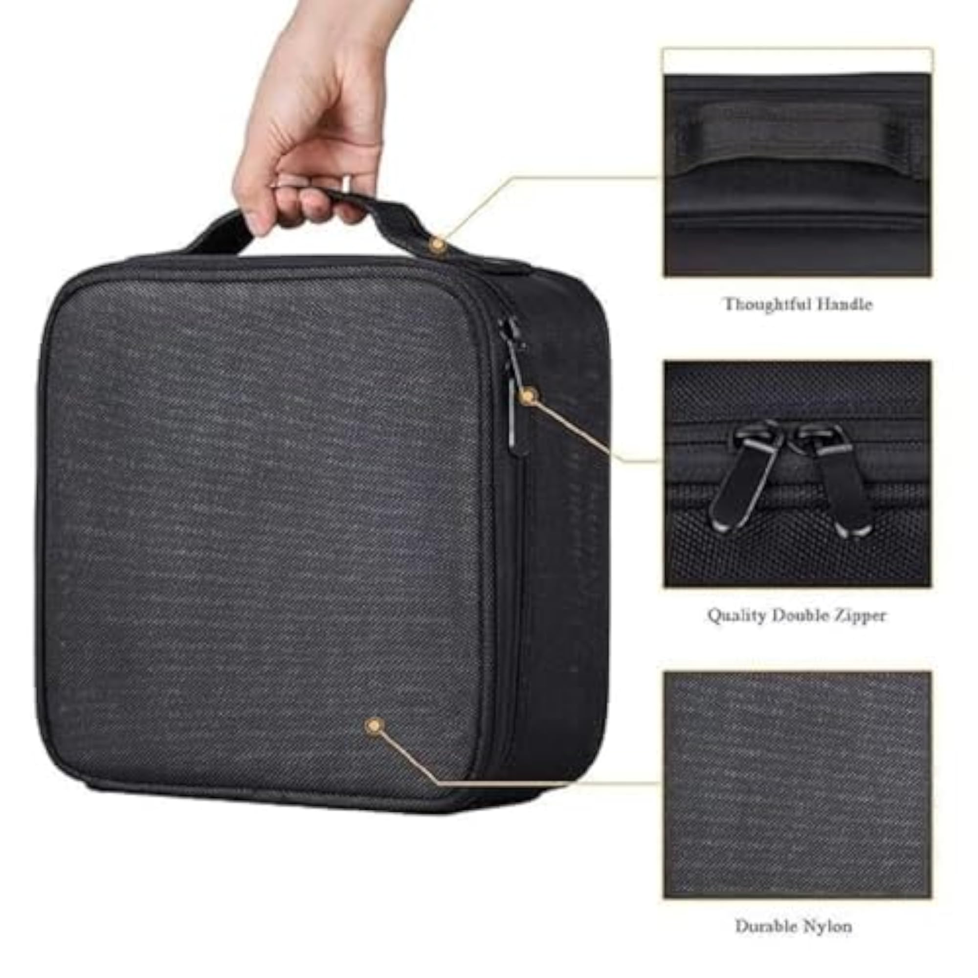 Portable Storage Carry Case Organizer Box with Adjustable Dividers