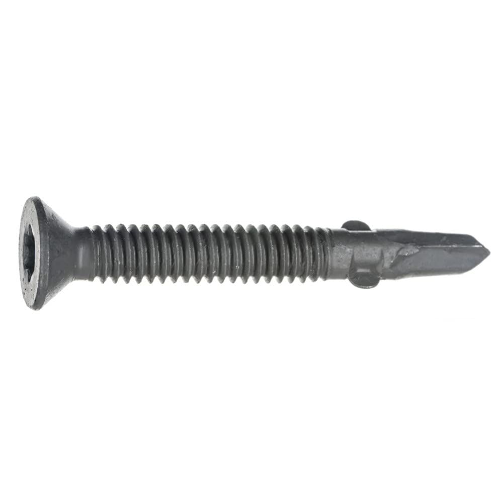 Star Drive Floorboard Screws with Wings, 5lb Box, Approx. 141 Pieces - 1/4" x 3-1/2" Metal Self-Tapping Screws, Heat, Abrasion, & Corrosion Resistant Screws for Flooring, Construction