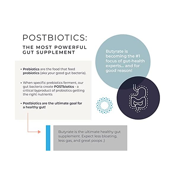 BodyBio Butyrate with Calcium & Magnesium - Supports Healthy Digestion, Gut & Microbiome - Leaky Gut Repair - Control Bloating - Fuel for Healthy Gut - 100 Capsules