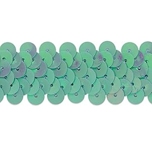 Trims by the Yard 2-reihiger Paillettenbesatz blau