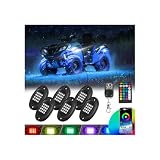 RGB LED Rock Lights Kit, 6 Pods Rock Lights for...