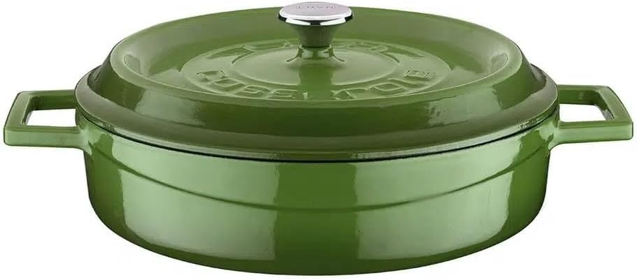 Lava Metal Dökme Demir Tencere, Yeşil, 28 cm