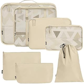 BAGAIL 7 Set / 8 Set Packing Cubes Luggage Packing Organizers for Travel