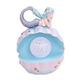 NOLITOY Luz De Noche De Sirena Lámpara Temática Oceánica Adorno De Luz De Sirena LED Lámparas De Noche De Animales Lámpara De Sirena Lámparas De Noche Náuticas Estatua Náutica Niños Niña